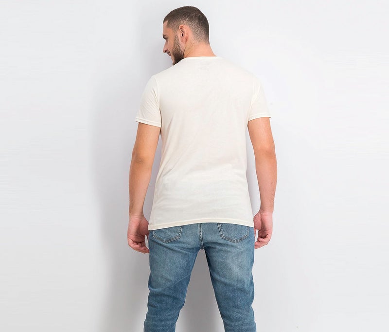 STAR WARS Men Short Sleeve Graphic T-shirt, Beige and Orange and Navy - Image 2